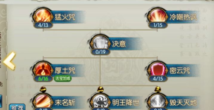 梦幻诛仙手游羽翼技能大全