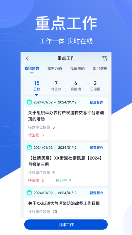 重点工作部署