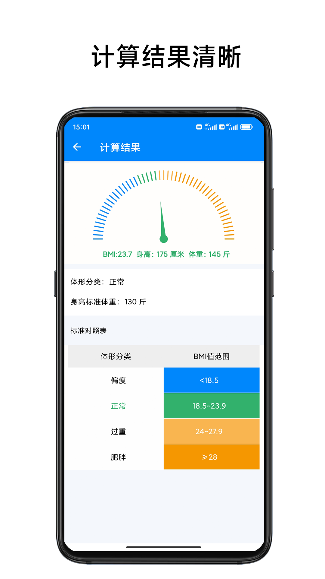 bmi质量指数计算器