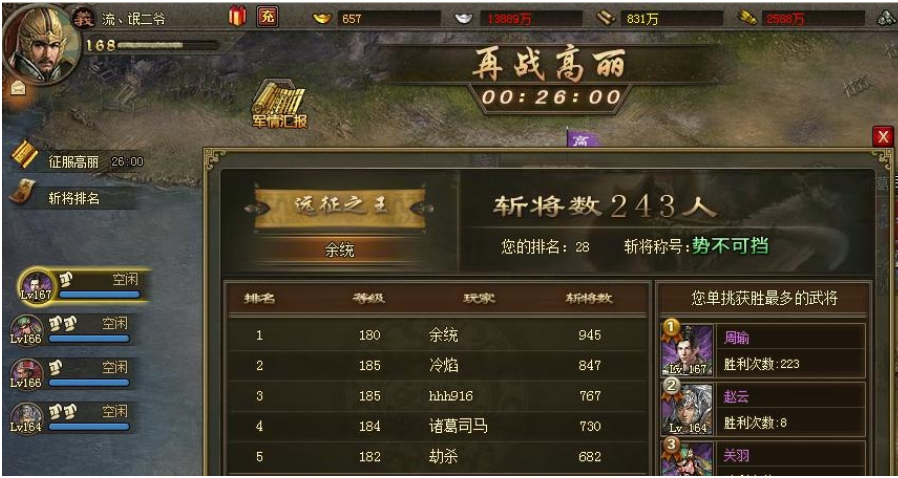 红将攻城掠地技能中最出色的是哪一个 红将攻城掠地技能中最出色的是哪一个