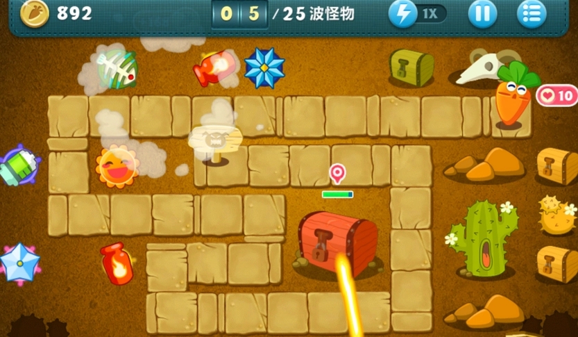 保卫萝卜16关为什么无法进行打怪操作 保卫萝卜16关为什么无法进行打怪操作