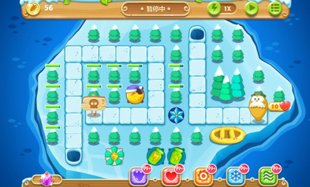 如何通关保卫萝卜2的第61关