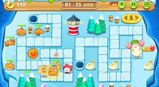如何通关保卫萝卜2的第61关