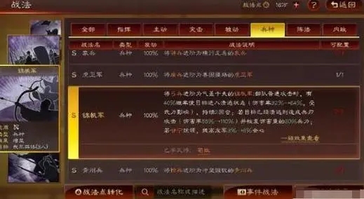 三国志战略版中用什么战术可以击败吴起