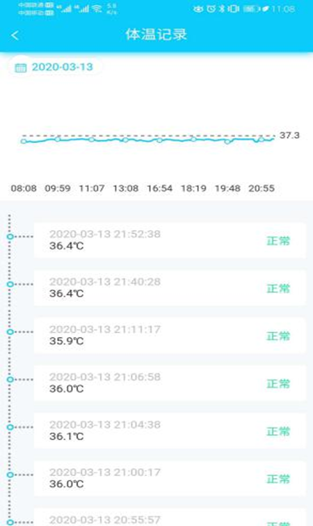 智能测温手环
