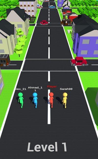 人类疯狂过马路