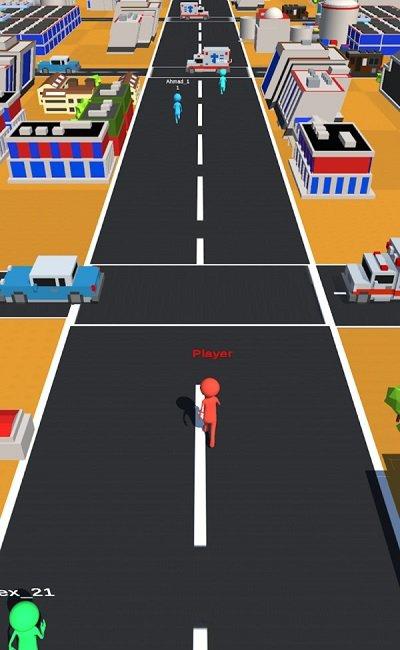 人类疯狂过马路