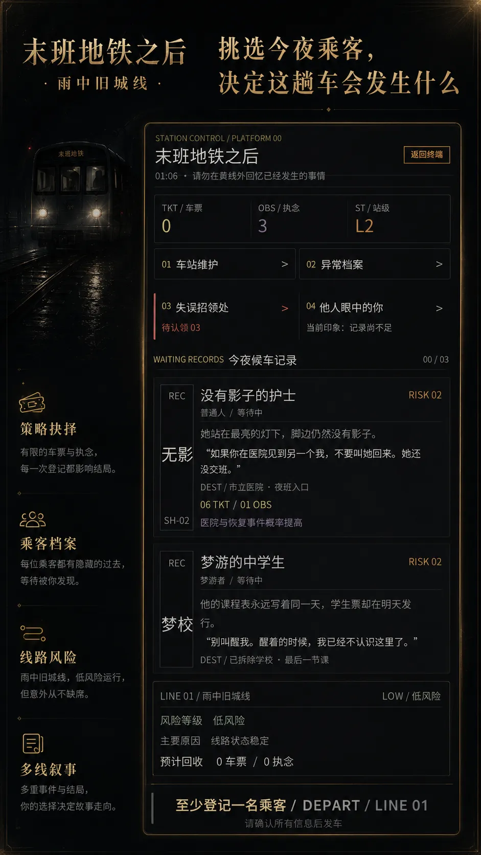末班地铁之后雨中旧城线