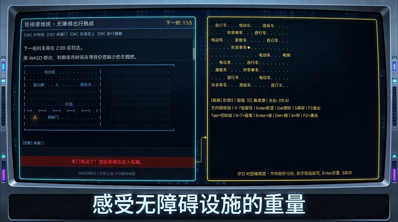 轮椅登地铁