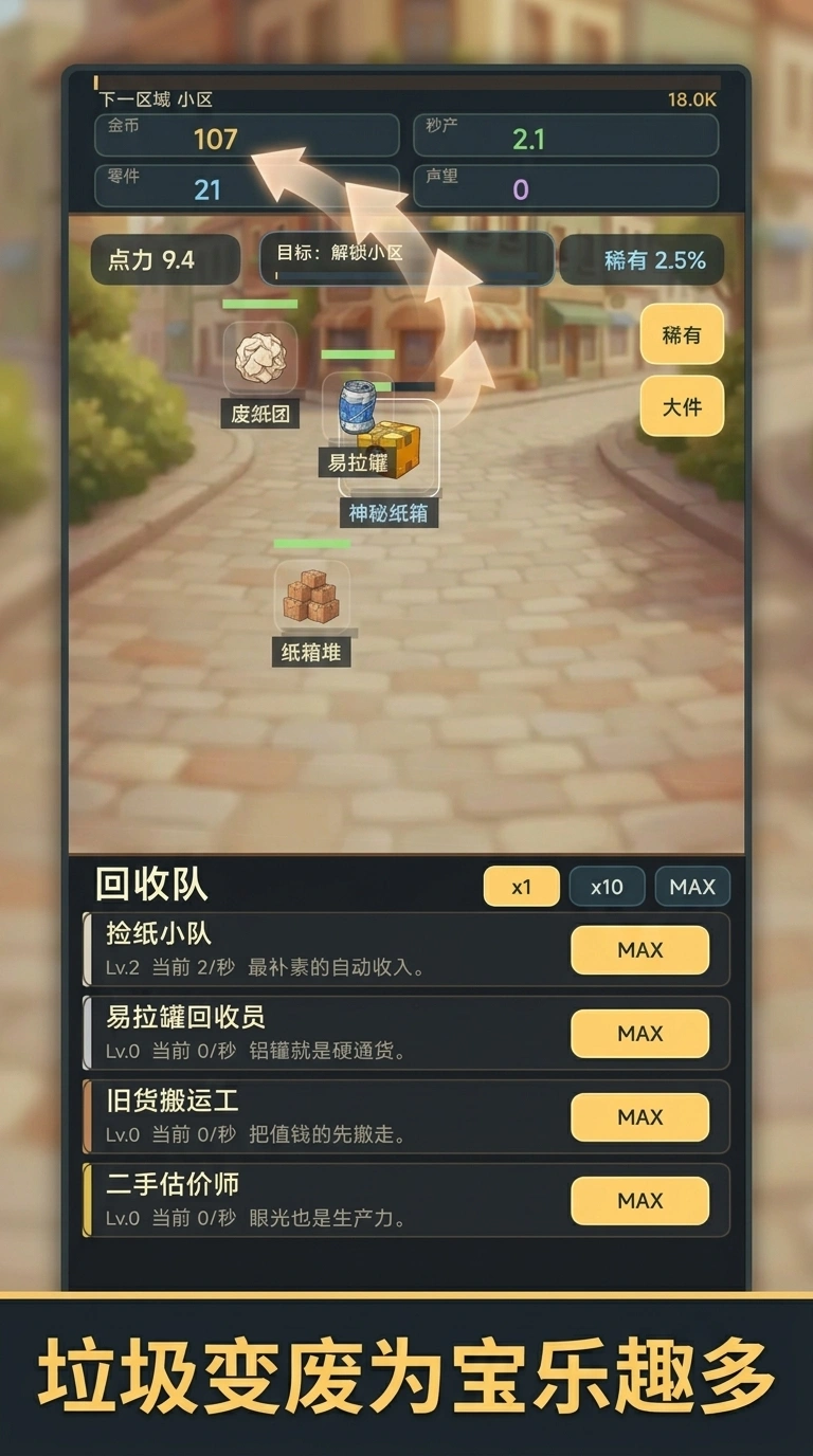 增量放置捡垃圾
