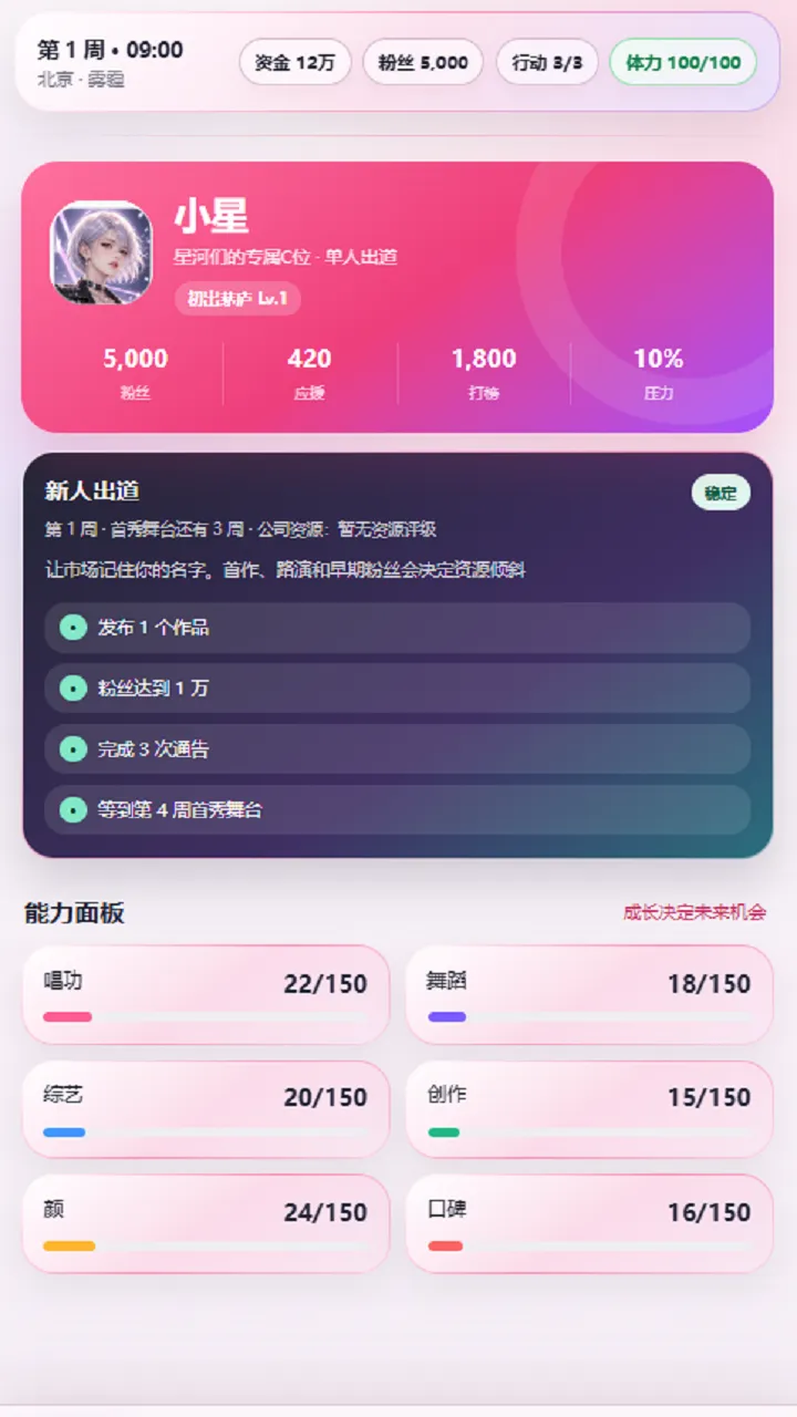 爱豆模拟器