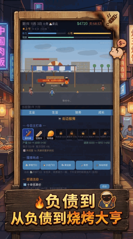 开局负债我摆摊烧烤