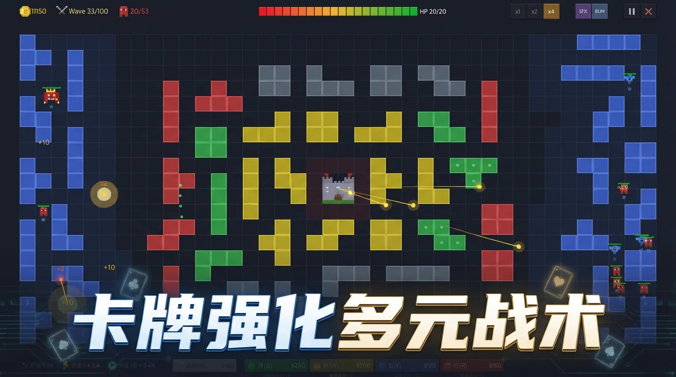 方块x塔防