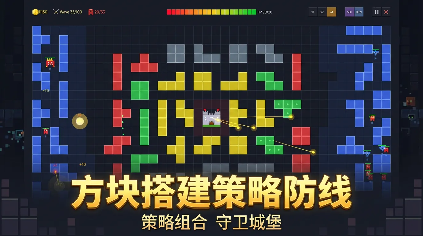 方块x塔防