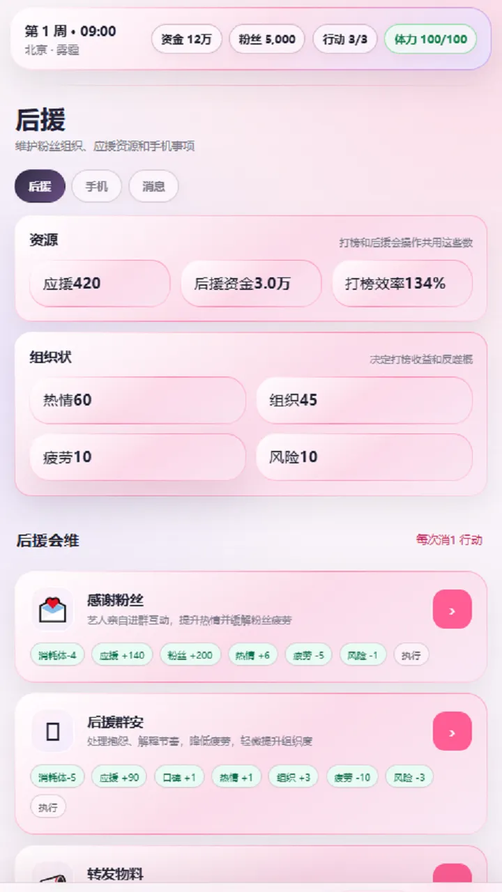 爱豆模拟器