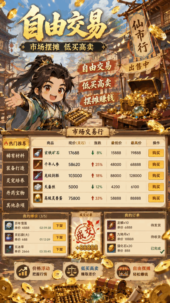 放置摆摊养宗门